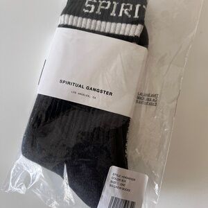 Spiritual Gangster Black and White Crew Socks